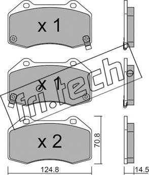 Fri.Tech. 667.3 - Гальмівні колодки, дискові гальма autocars.com.ua