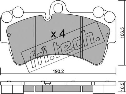 Fri.Tech. 670.0 - Гальмівні колодки, дискові гальма autocars.com.ua