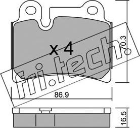 Fri.Tech. 676.0 - Гальмівні колодки, дискові гальма autocars.com.ua