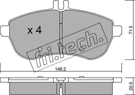 Fri.Tech. 681.0 - Гальмівні колодки, дискові гальма autocars.com.ua