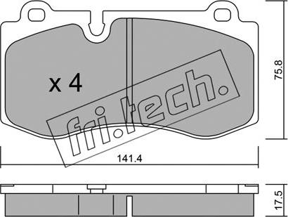 Fri.Tech. 685.0 - Гальмівні колодки, дискові гальма autocars.com.ua