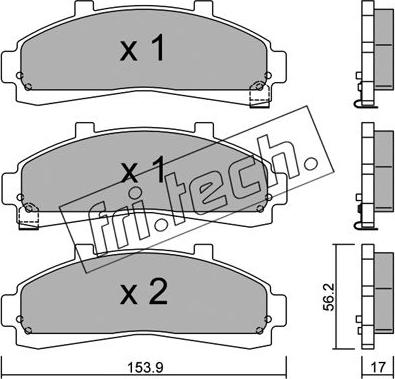 Fri.Tech. 699.0 - Гальмівні колодки, дискові гальма autocars.com.ua