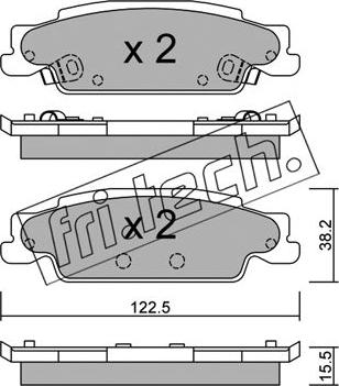 Fri.Tech. 716.0 - Гальмівні колодки, дискові гальма autocars.com.ua