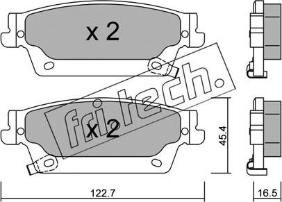 Fri.Tech. 717.0 - Гальмівні колодки, дискові гальма autocars.com.ua