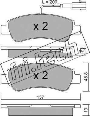 Fri.Tech. 726.1 - Гальмівні колодки, дискові гальма autocars.com.ua