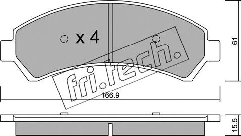 Fri.Tech. 737.0 - Гальмівні колодки, дискові гальма autocars.com.ua