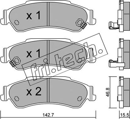 Fri.Tech. 738.0 - Гальмівні колодки, дискові гальма autocars.com.ua