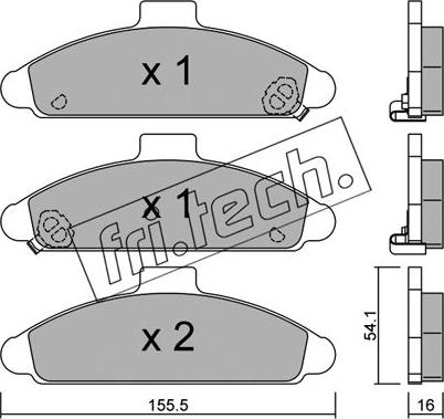 Fri.Tech. 739.0 - Гальмівні колодки, дискові гальма autocars.com.ua