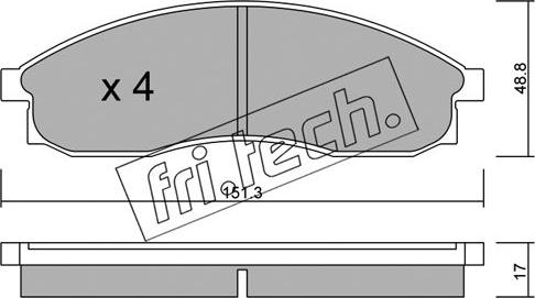 Fri.Tech. 756.0 - Гальмівні колодки, дискові гальма autocars.com.ua