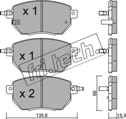 Fri.Tech. 757.0 - Гальмівні колодки, дискові гальма autocars.com.ua