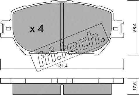 Fri.Tech. 767.0 - Гальмівні колодки, дискові гальма autocars.com.ua