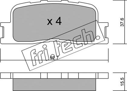 Fri.Tech. 769.0 - Гальмівні колодки, дискові гальма autocars.com.ua