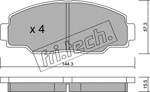 Fri.Tech. 771.0 - Гальмівні колодки, дискові гальма autocars.com.ua