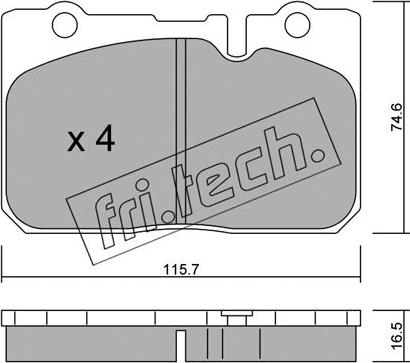 Fri.Tech. 773.0 - Гальмівні колодки, дискові гальма autocars.com.ua