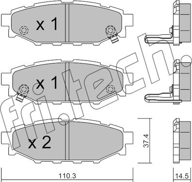 Fri.Tech. 780.1 - Гальмівні колодки, дискові гальма autocars.com.ua