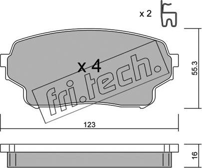 Fri.Tech. 781.0 - Гальмівні колодки, дискові гальма autocars.com.ua