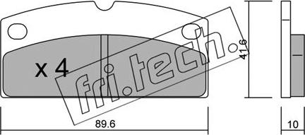 Fri.Tech. 783.0 - Гальмівні колодки, дискові гальма autocars.com.ua