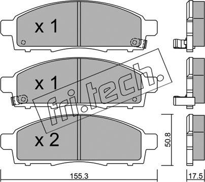 Fri.Tech. 807.1 - Гальмівні колодки, дискові гальма autocars.com.ua