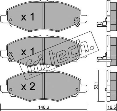 Fri.Tech. 814.0 - Гальмівні колодки, дискові гальма autocars.com.ua