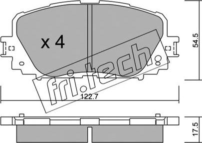 Fri.Tech. 836.0 - Гальмівні колодки, дискові гальма autocars.com.ua
