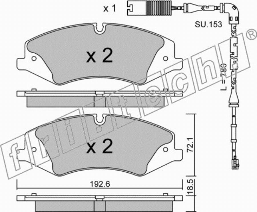 Fri.Tech. 8531W - Гальмівні колодки, дискові гальма autocars.com.ua