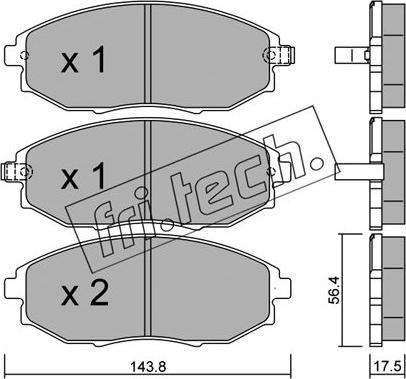 Fri.Tech. 862.0 - Гальмівні колодки, дискові гальма autocars.com.ua