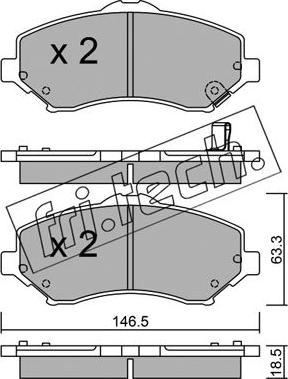 Fri.Tech. 879.1 - Гальмівні колодки, дискові гальма autocars.com.ua