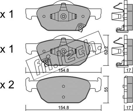 Fri.Tech. 883.0 - Гальмівні колодки, дискові гальма autocars.com.ua