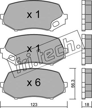 Fri.Tech. 891.0 - Гальмівні колодки, дискові гальма autocars.com.ua