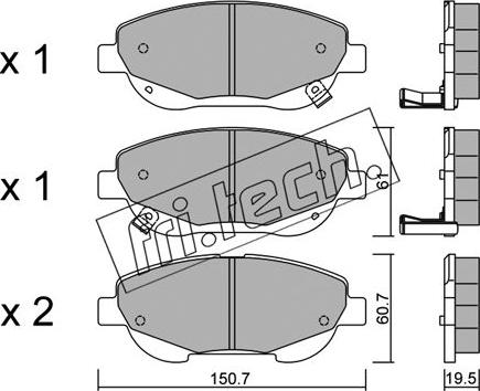 Fri.Tech. 896.0 - Гальмівні колодки, дискові гальма autocars.com.ua