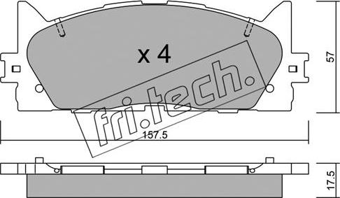 Fri.Tech. 899.0 - Гальмівні колодки, дискові гальма autocars.com.ua