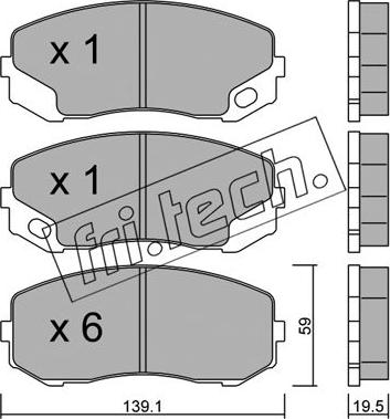 Fri.Tech. 927.0 - Гальмівні колодки, дискові гальма autocars.com.ua