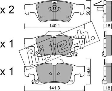 Fri.Tech. 943.0 - Гальмівні колодки, дискові гальма autocars.com.ua