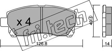 Fri.Tech. 944.0 - Гальмівні колодки, дискові гальма autocars.com.ua