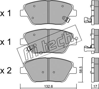 Fri.Tech. 961.0 - Гальмівні колодки, дискові гальма autocars.com.ua