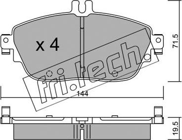 Fri.Tech. 981.0 - Гальмівні колодки, дискові гальма autocars.com.ua
