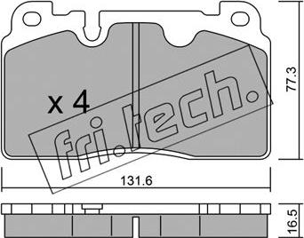 Fri.Tech. 995.0 - Тормозные колодки, дисковые, комплект autodnr.net