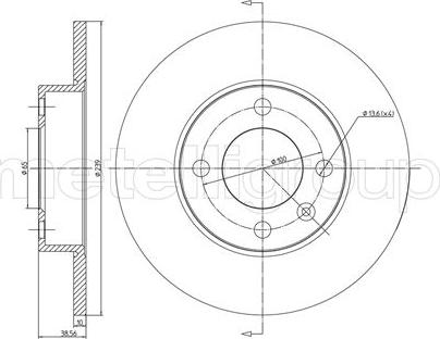 Fri.Tech. BD0004 - Тормозной диск avtokuzovplus.com.ua