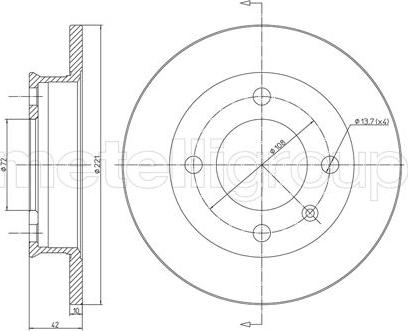 Fri.Tech. BD0005 - Тормозной диск avtokuzovplus.com.ua