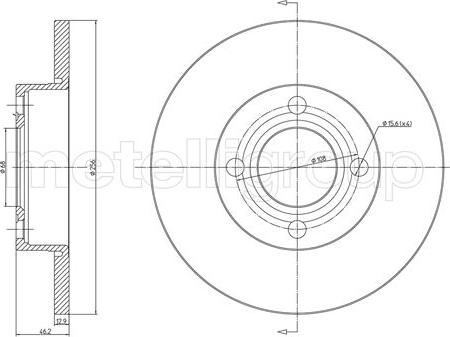 Fri.Tech. BD0013 - Тормозной диск avtokuzovplus.com.ua