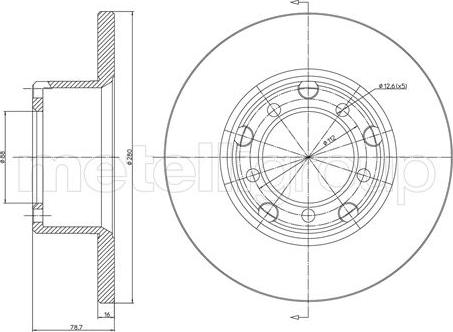 Fri.Tech. BD0041 - Гальмівний диск autocars.com.ua