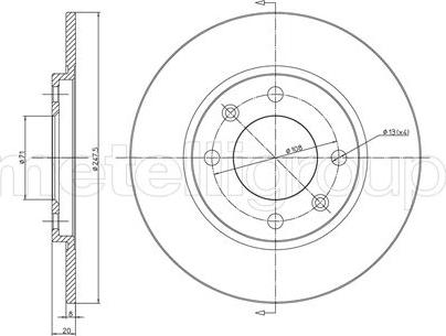 Fri.Tech. BD0043 - Тормозной диск avtokuzovplus.com.ua