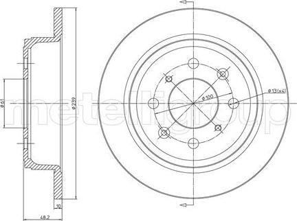 Fri.Tech. BD0051 - Тормозной диск avtokuzovplus.com.ua