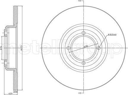 Fri.Tech. BD0053 - Тормозной диск avtokuzovplus.com.ua