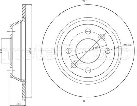 Fri.Tech. BD0057 - Тормозной диск avtokuzovplus.com.ua