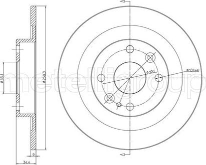 Fri.Tech. BD0058 - Тормозной диск avtokuzovplus.com.ua