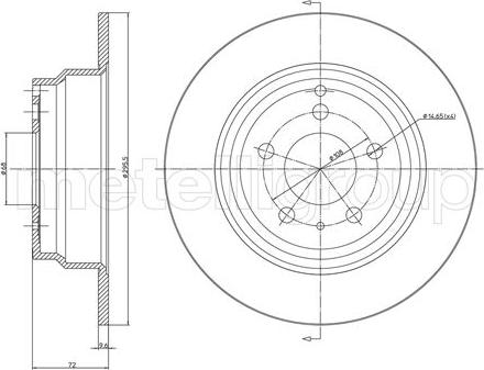 Fri.Tech. BD0061 - Тормозной диск avtokuzovplus.com.ua