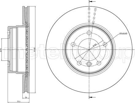 Fri.Tech. BD0073 - Тормозной диск avtokuzovplus.com.ua