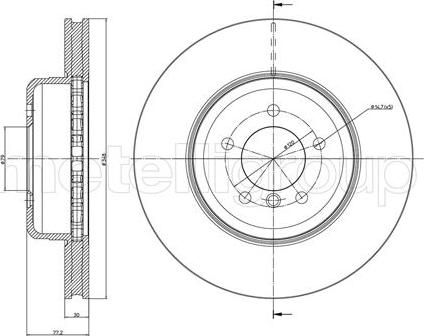 Fri.Tech. BD0075 - Тормозной диск avtokuzovplus.com.ua