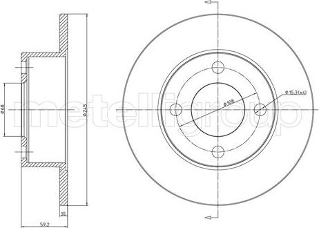 Fri.Tech. BD0134 - Тормозной диск avtokuzovplus.com.ua